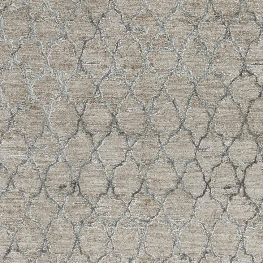 Beige Moroccan Stain Resistant Area Rug Photo 6
