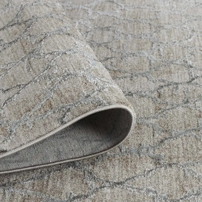 Beige Moroccan Stain Resistant Area Rug Photo 5