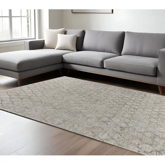 Beige Moroccan Stain Resistant Area Rug Photo 1
