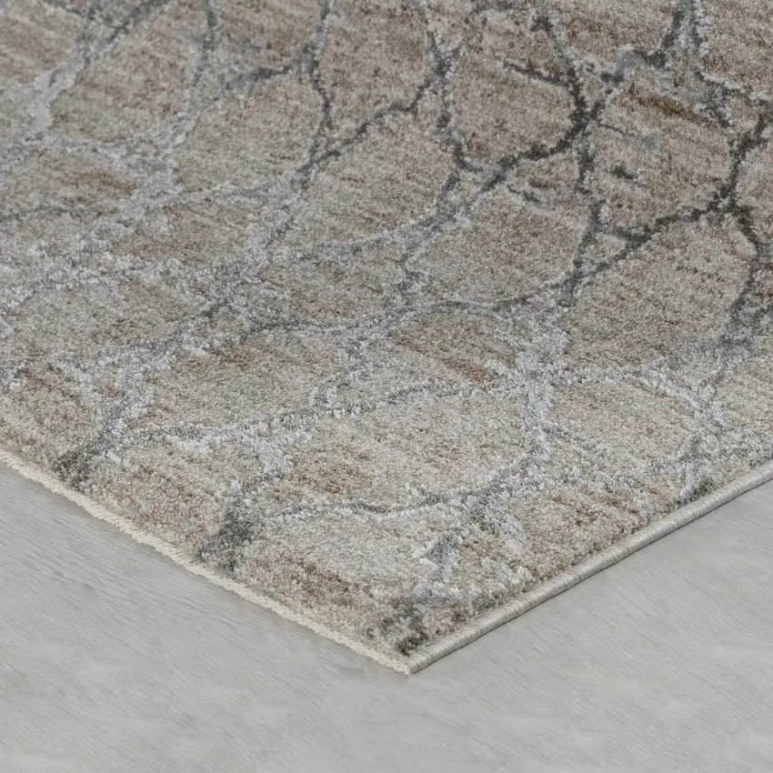Beige Moroccan Stain Resistant Area Rug Photo 9
