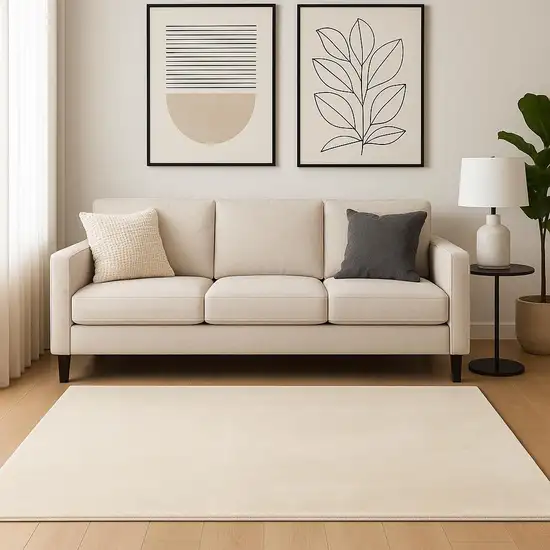 Beige Non Skid Area Rug Photo 1