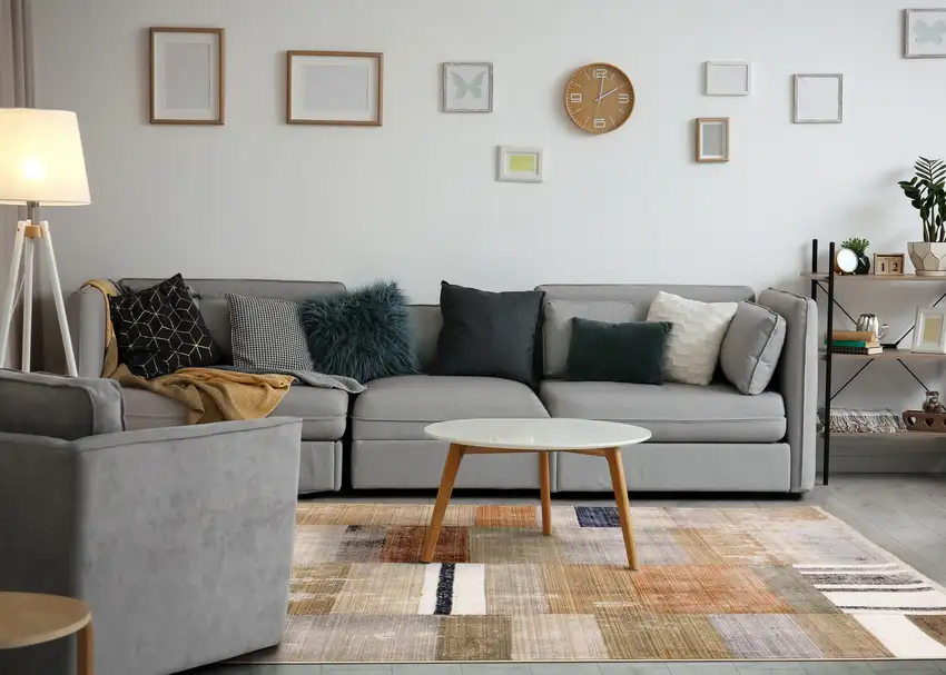 Beige Orange And Brown Geometric Area Rug Photo 4