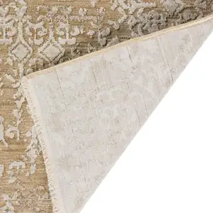 Photo of Beige Oriental Area Rug With Fringe