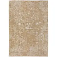 Photo of Beige Oriental Area Rug With Fringe