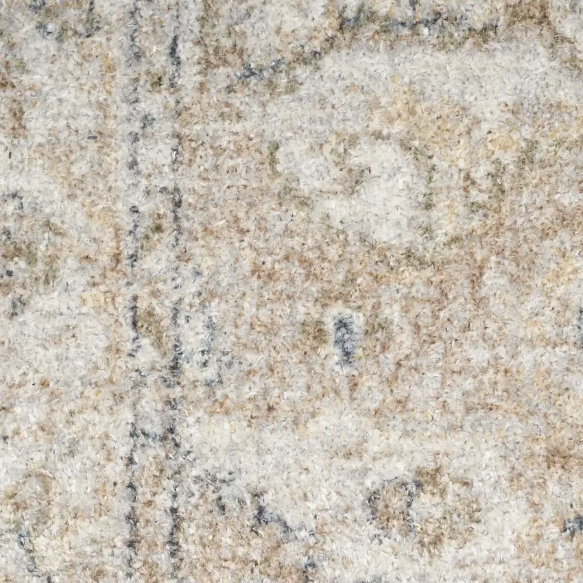 Beige Oriental Power Loom Area Rug Photo 4