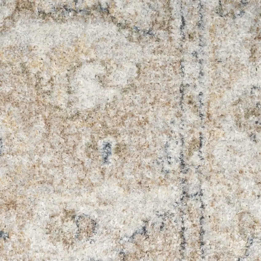 Beige Oriental Power Loom Washable Area Rug Photo 3