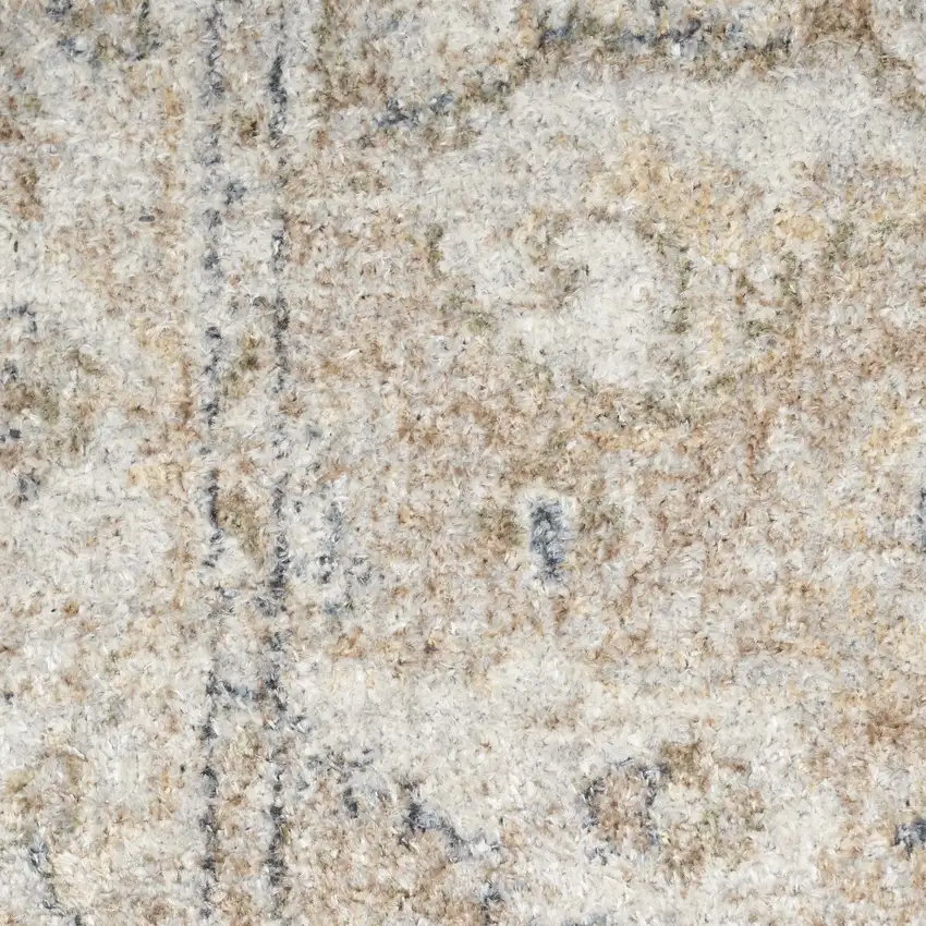 Beige Oriental Power Loom Washable Area Rug Photo 8