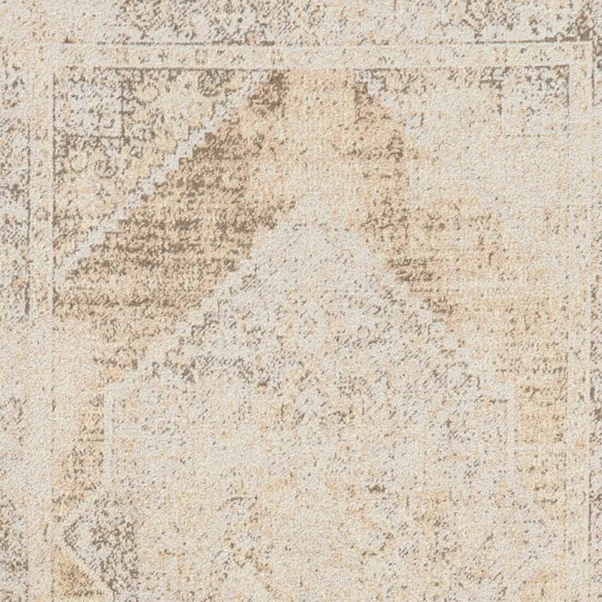 Beige Oriental Power Loom Washable Area Rug Photo 6