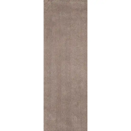 Beige Plain Runner Rug Photo 1