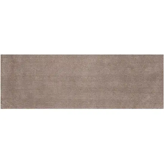 Beige Plain Runner Rug Photo 2