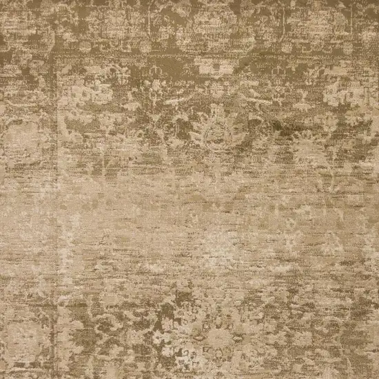 Beige And Tan Floral Medallion Area Rug Photo 1