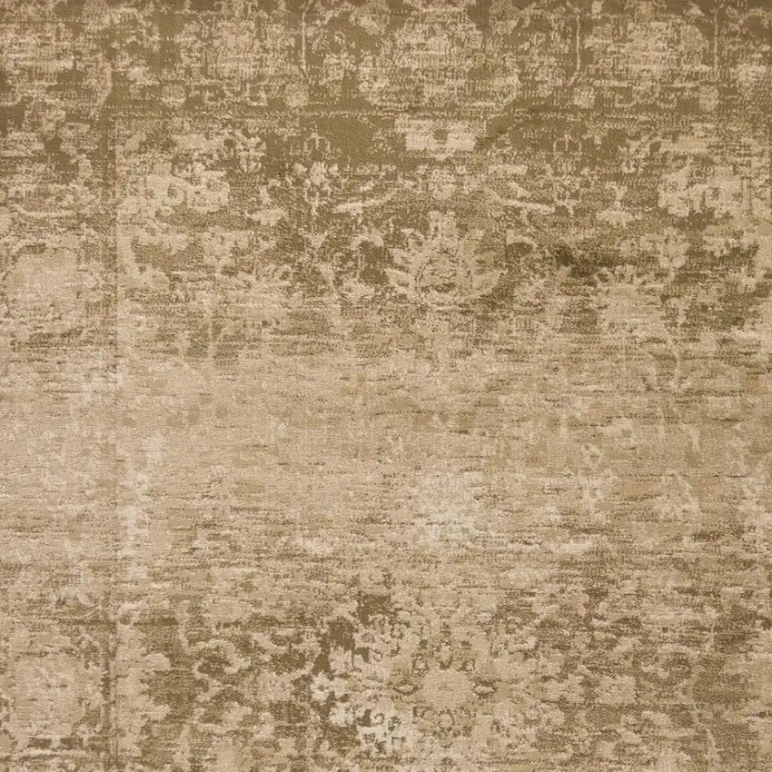 Beige And Tan Floral Medallion Area Rug Photo 1