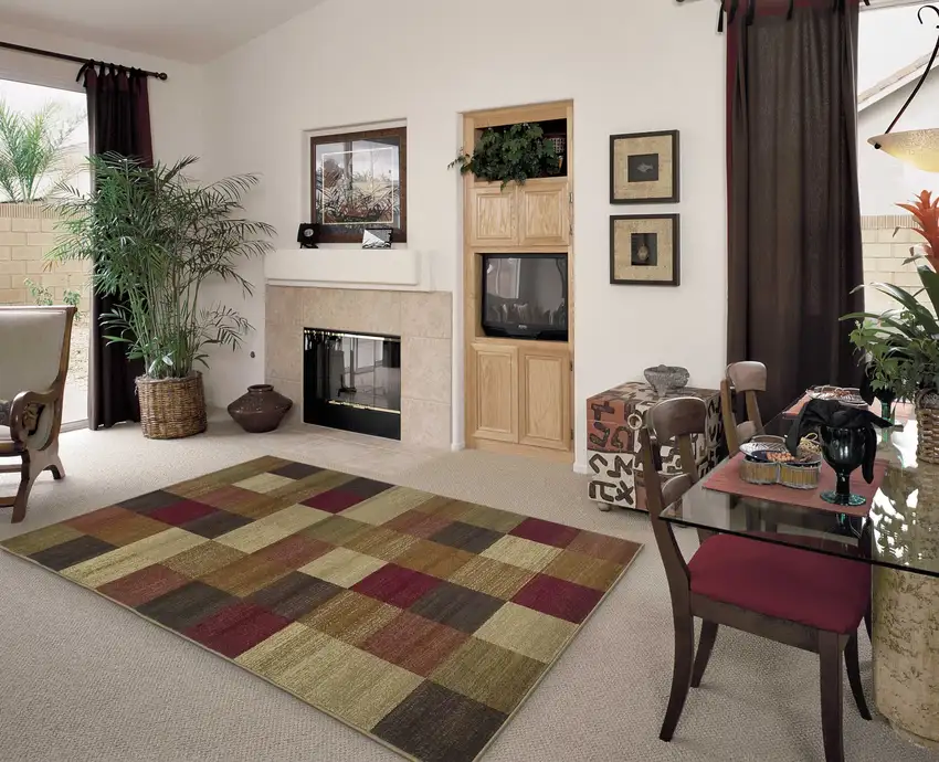 Beige Polypropylene Rug Photo 6