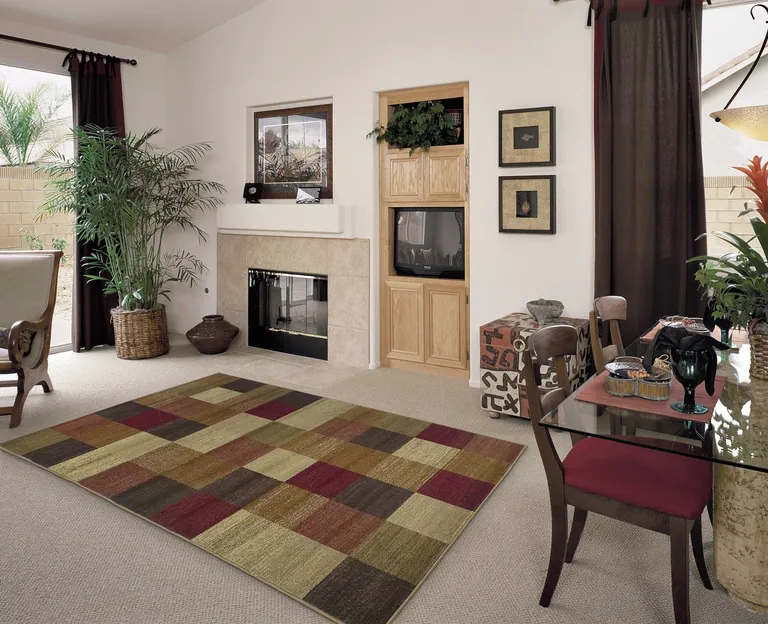 Beige Polypropylene Rug Photo 3