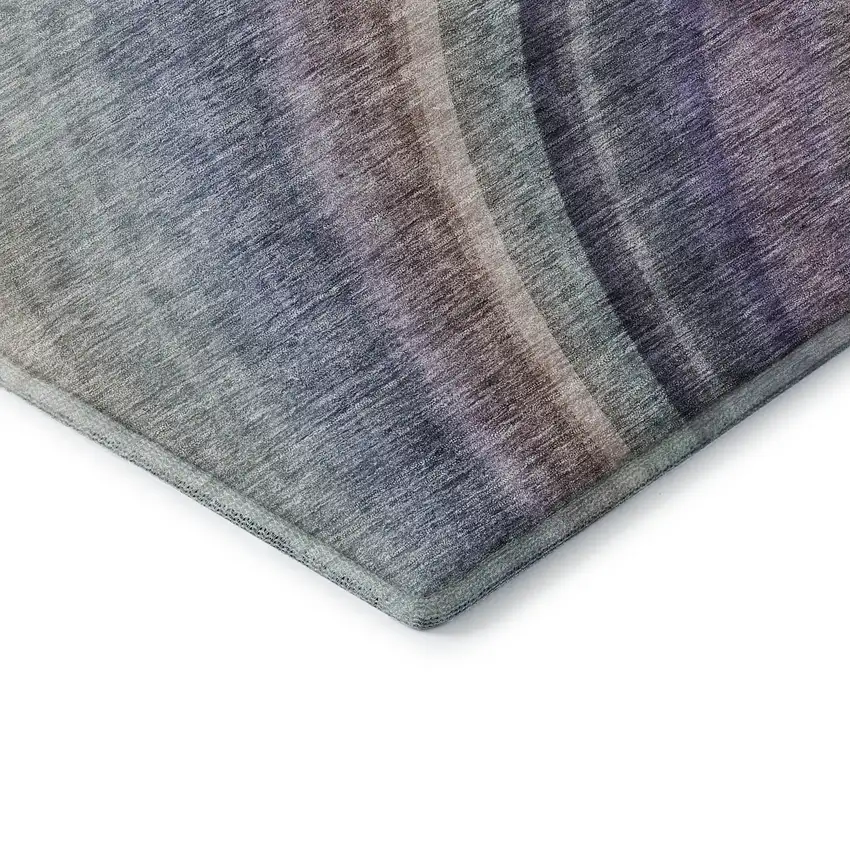 Beige Purple And Blue Ombre Washable Area Rug With UV Protection Photo 9