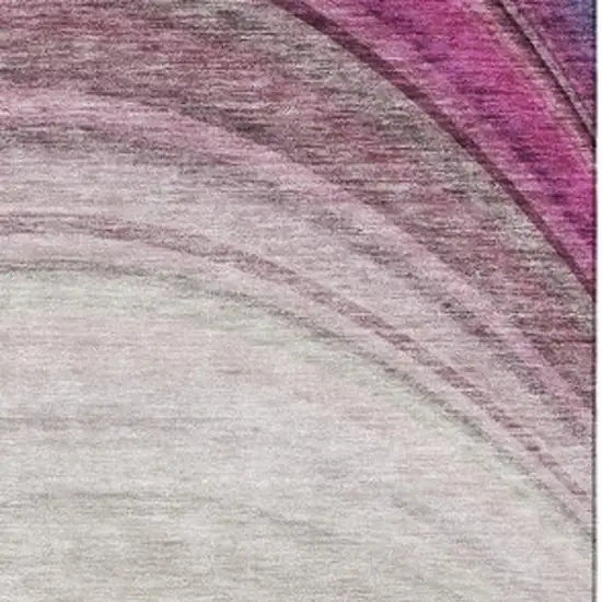 Beige Purple And Blue Ombre Washable Area Rug With UV Protection Photo 3