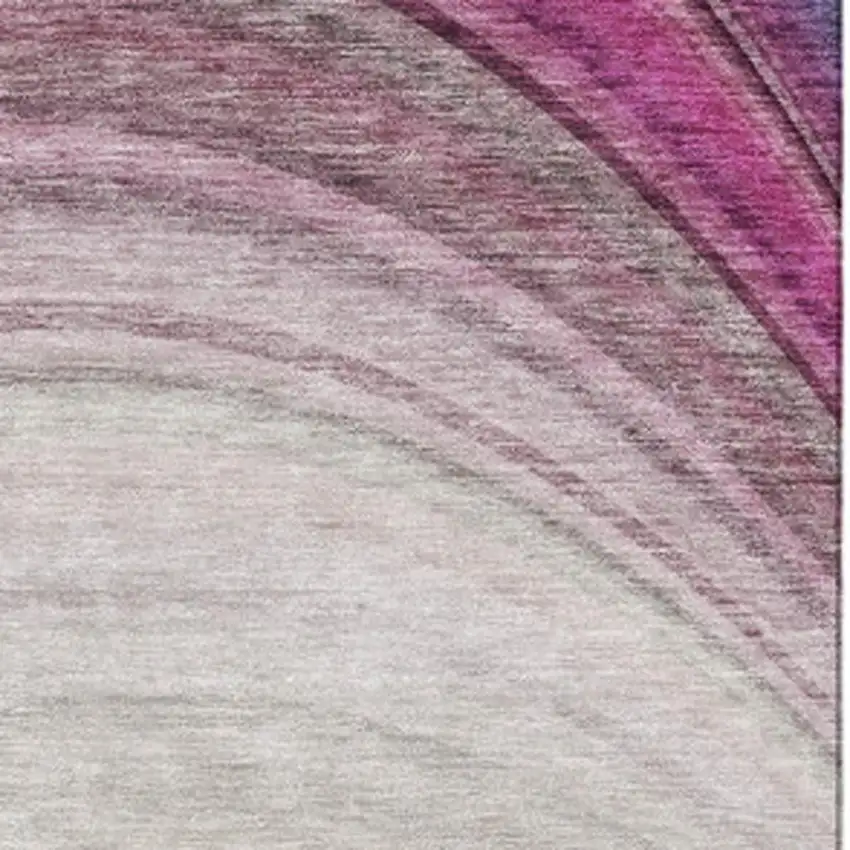 Beige Purple And Blue Ombre Washable Area Rug With UV Protection Photo 3