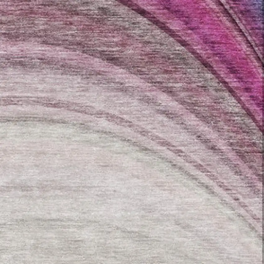 Beige Purple And Blue Ombre Washable Area Rug With UV Protection Photo 3