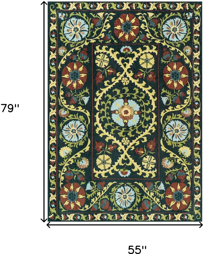 Beige Red And Orange Tribal Washable Area Rug With UV Protection Photo 6