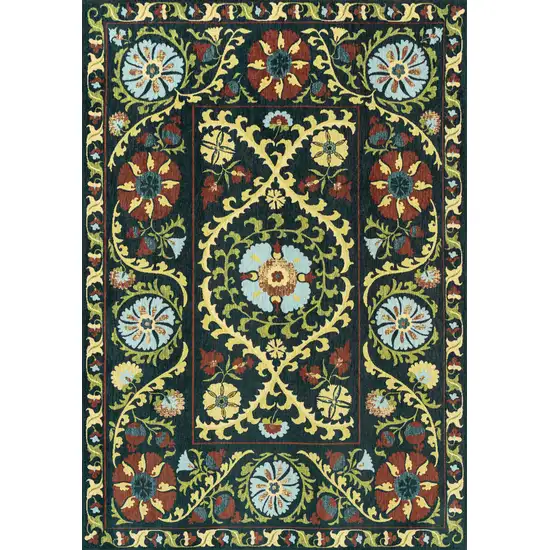 Beige Red And Orange Tribal Washable Area Rug With UV Protection Photo 2