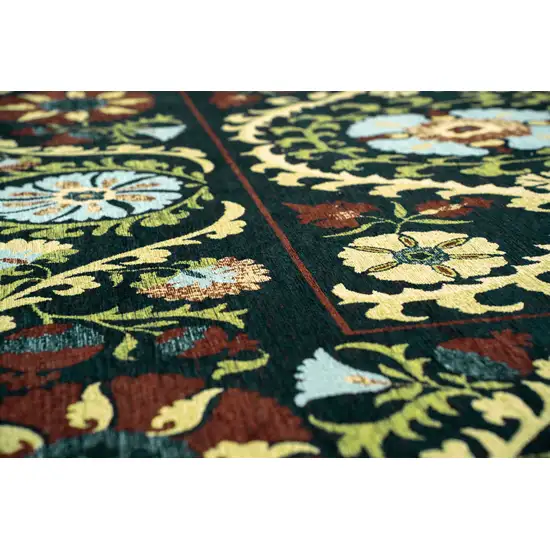 Beige Red And Orange Tribal Washable Area Rug With UV Protection Photo 8