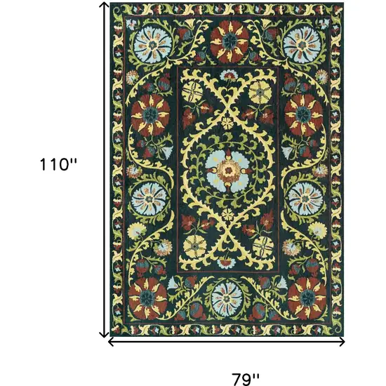 Beige Red And Orange Tribal Washable Area Rug With UV Protection Photo 6