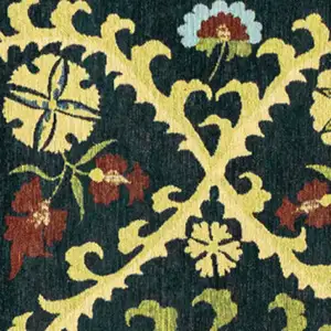 Photo of Beige Red And Orange Tribal Washable Area Rug With UV Protection