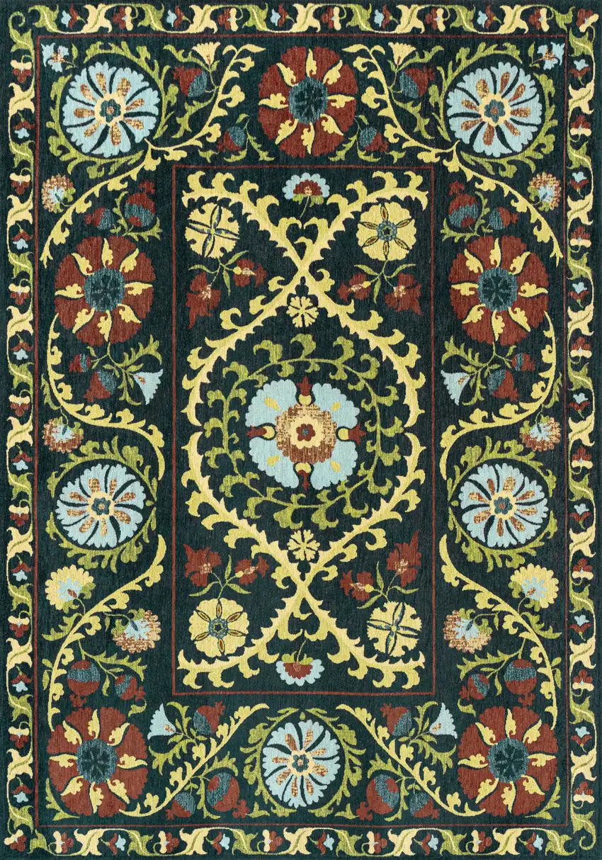 Beige Red And Orange Tribal Washable Area Rug With UV Protection Photo 2