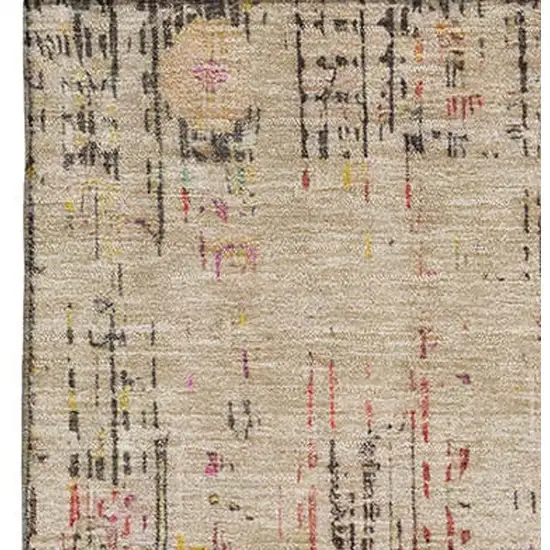 Beige Red And Pink Oriental Washable Area Rug With UV Protection Photo 3