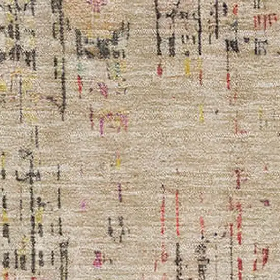 Beige Red And Pink Oriental Washable Area Rug With UV Protection Photo 2