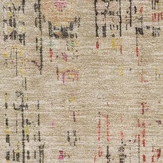 Beige Red And Pink Oriental Washable Area Rug With UV Protection Photo 2