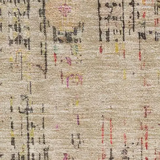 Beige Red And Pink Oriental Washable Area Rug With UV Protection Photo 2