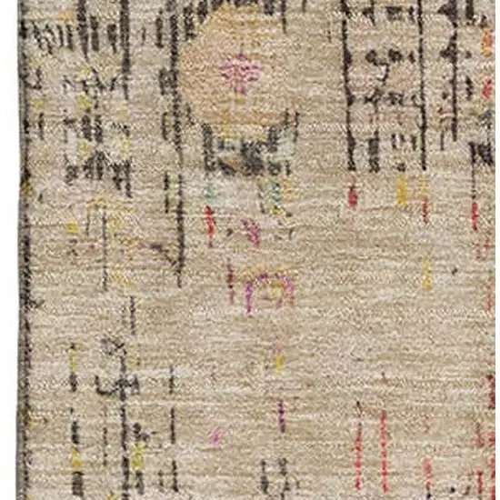 Beige Red And Pink Oriental Washable Area Rug With UV Protection Photo 2