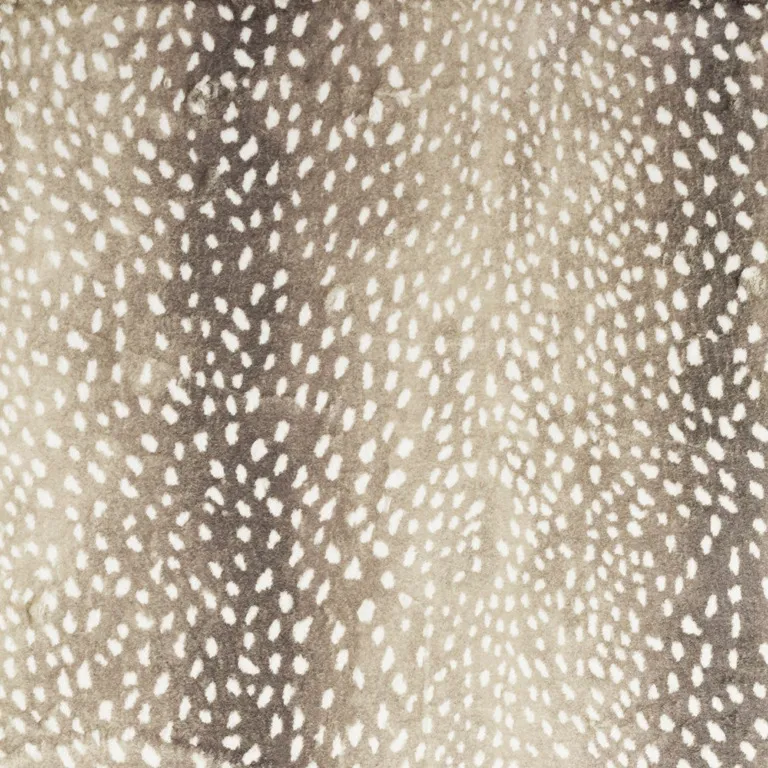 Beige Round Gazelle Print Shag Handmade Non Skid Area Rug Photo 4