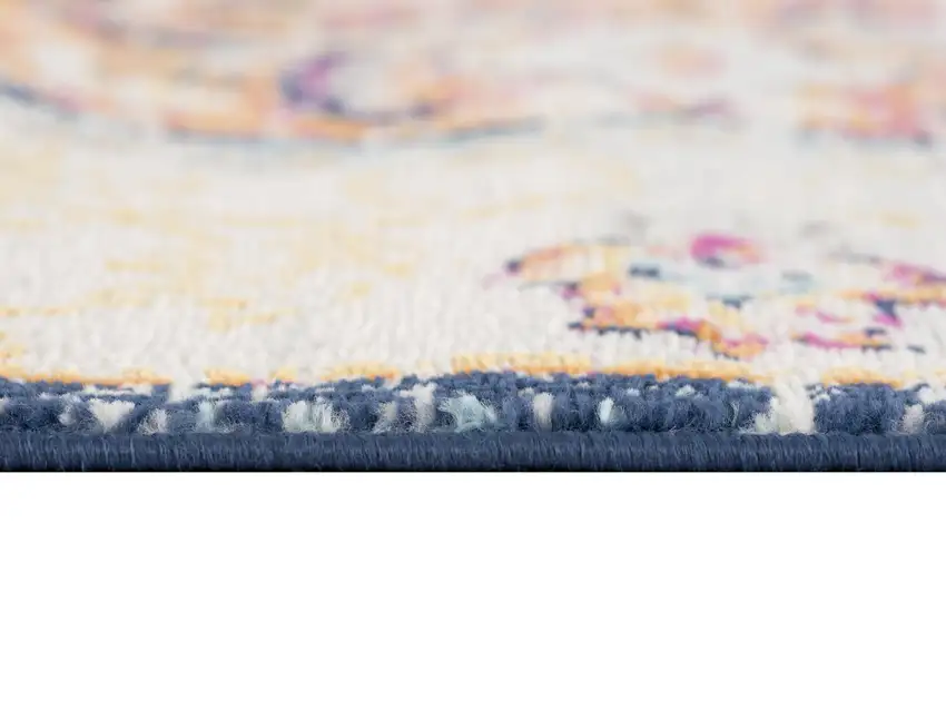 Beige Rust And Purple Medallion Area Rug Photo 6