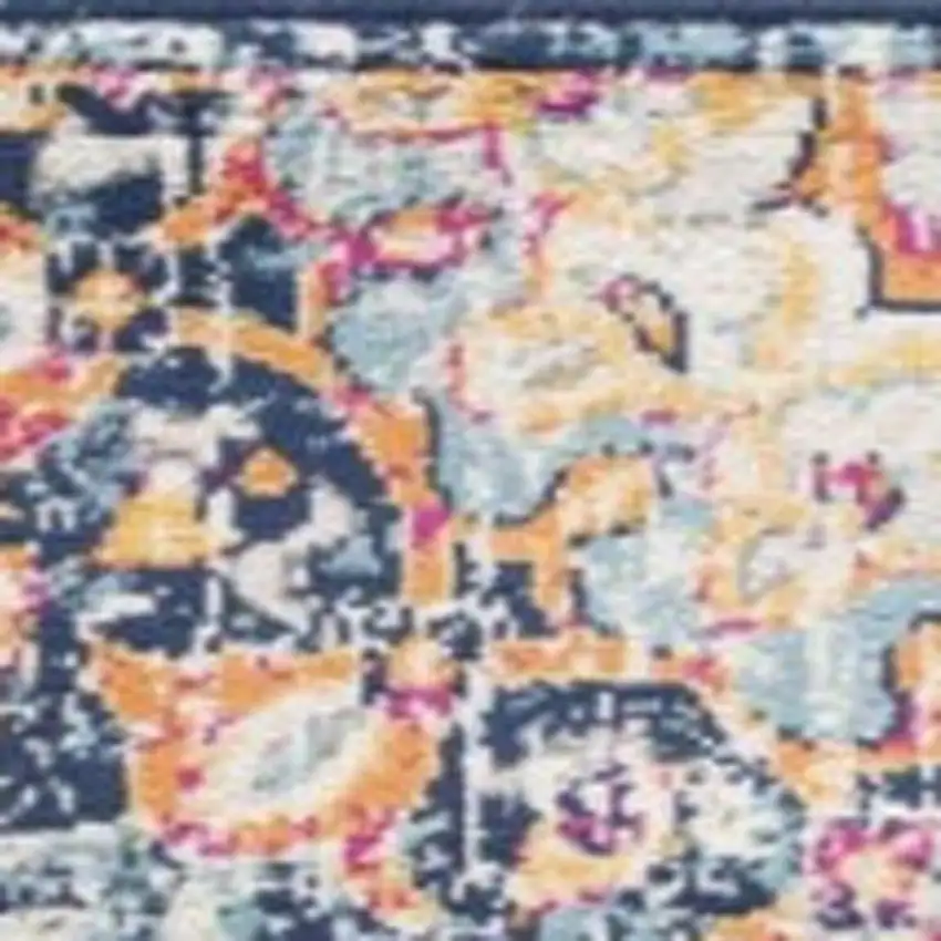 Beige Rust And Purple Medallion Area Rug Photo 4