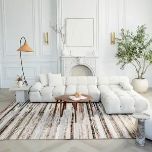 Photo of Beige Rustic Strokes Area Rug
