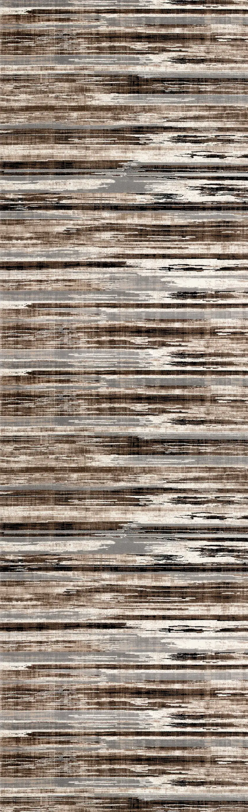 2' X 8' Beige Rustic Strokes Runner Rug Photo 2