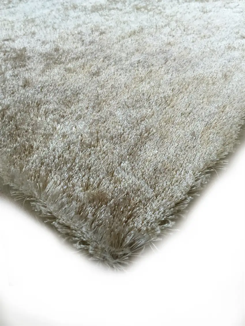 Beige Shag Hand Tufted Area Rug Photo 3