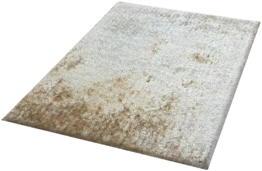 Beige Shag Hand Tufted Area Rug Photo 1