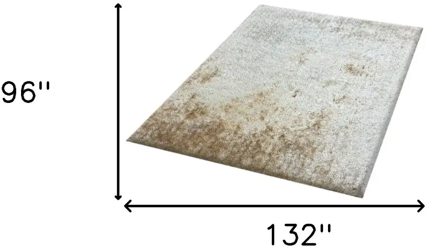 Beige Shag Hand Tufted Area Rug Photo 6