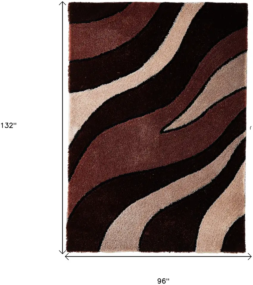Beige Shag Hand Tufted Area Rug Photo 7