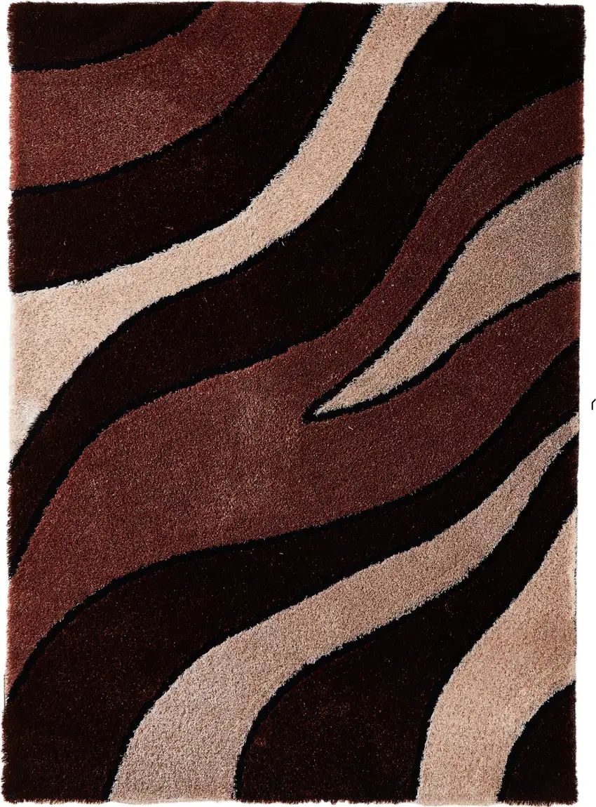 Beige Shag Hand Tufted Area Rug Photo 1