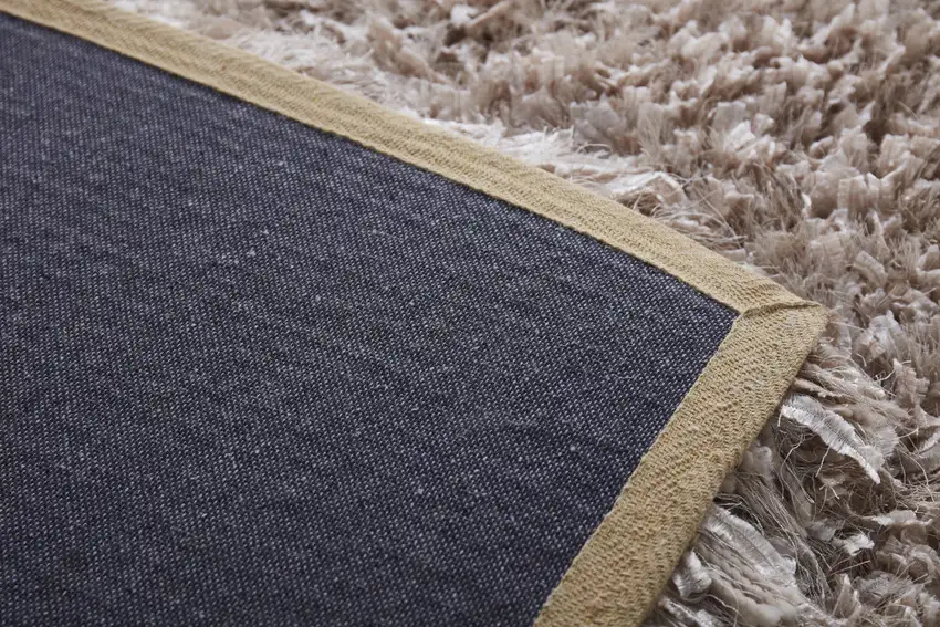 Beige Shag Hand Tufted Area Rug Photo 4