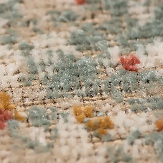 Beige Orange And Teal Southwestern Area Rug Photo 8