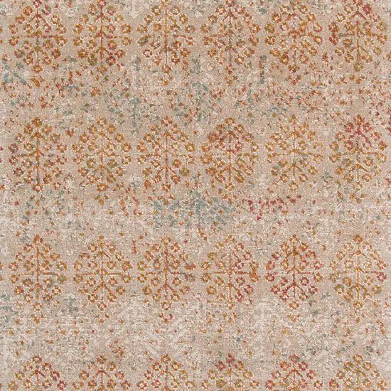 Beige Orange And Teal Southwestern Area Rug Photo 7