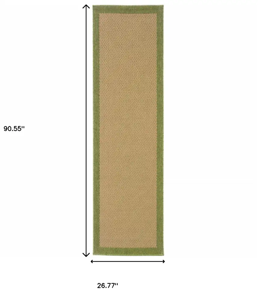 Beige Stain Resistant Indoor Outdoor Area Rug Photo 5