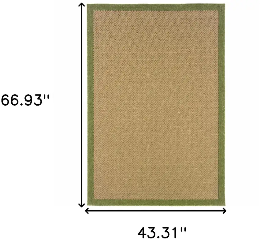 Beige Stain Resistant Indoor Outdoor Area Rug Photo 6