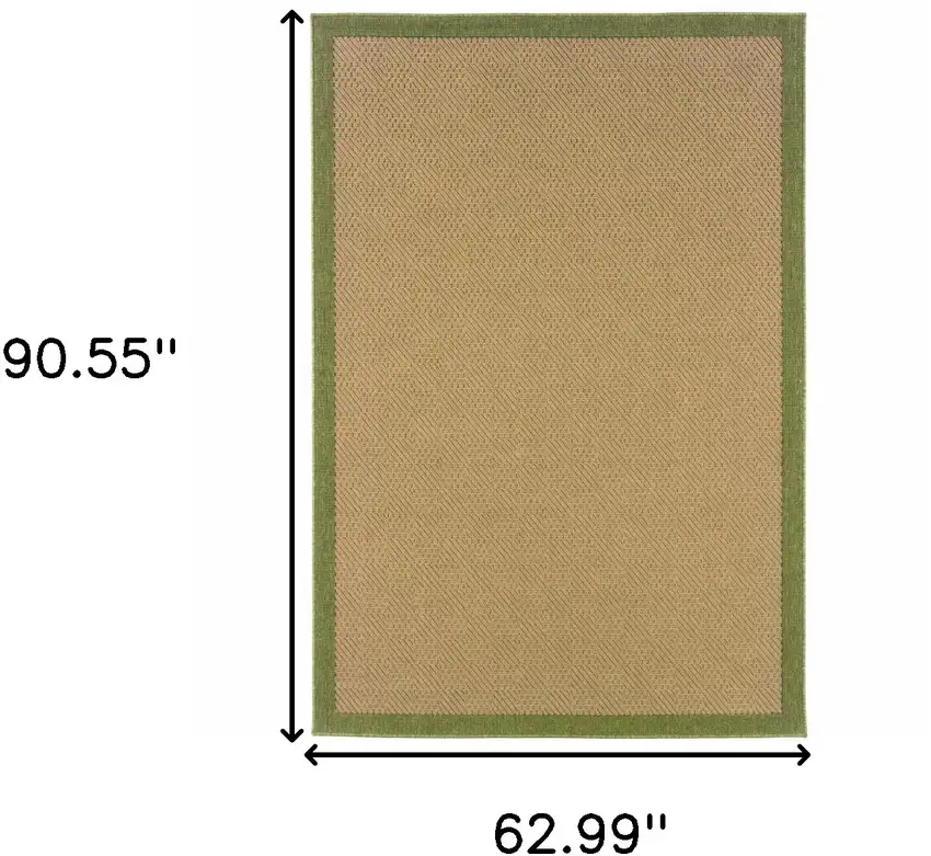 Beige Stain Resistant Indoor Outdoor Area Rug Photo 6