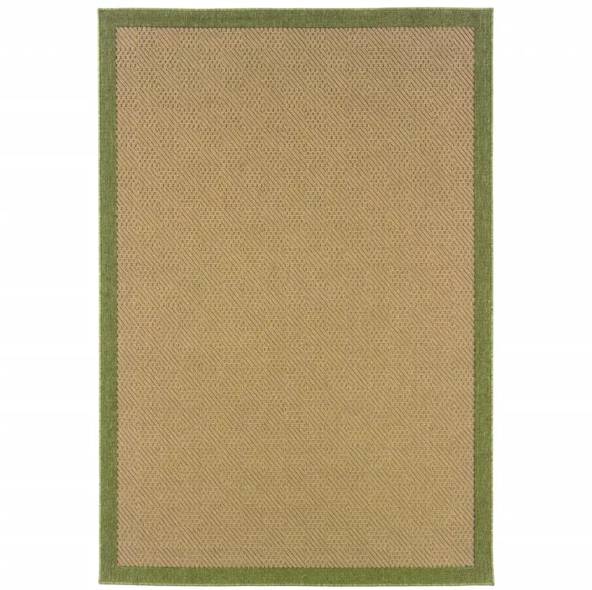 Beige Stain Resistant Indoor Outdoor Area Rug Photo 1